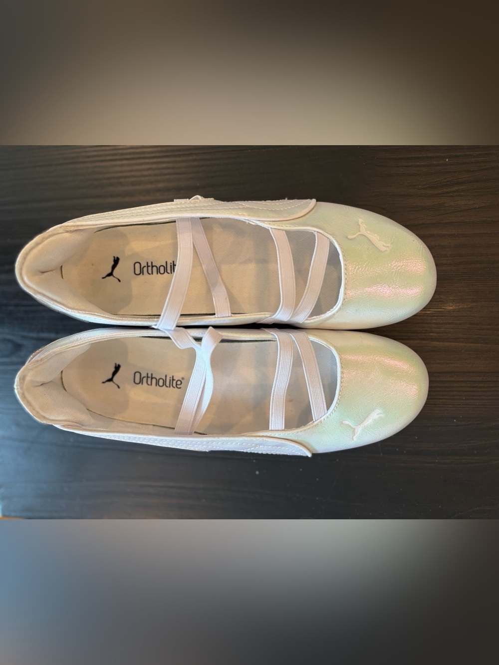 Puma Iridescent Ballet Flats in Pearl Pink-Green - Picture 2 of 5